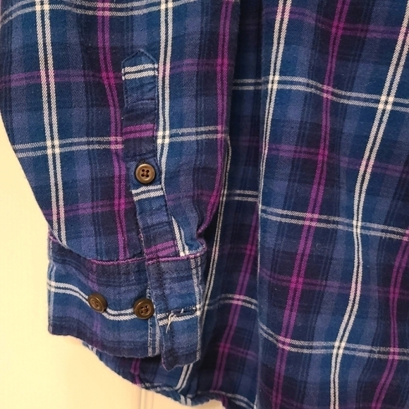 JOE FRESH OVERSIZED FLANNEL SHIRT SZ/1X PLAID BUTTON DOWN WOMENS - Picture 5 of 9